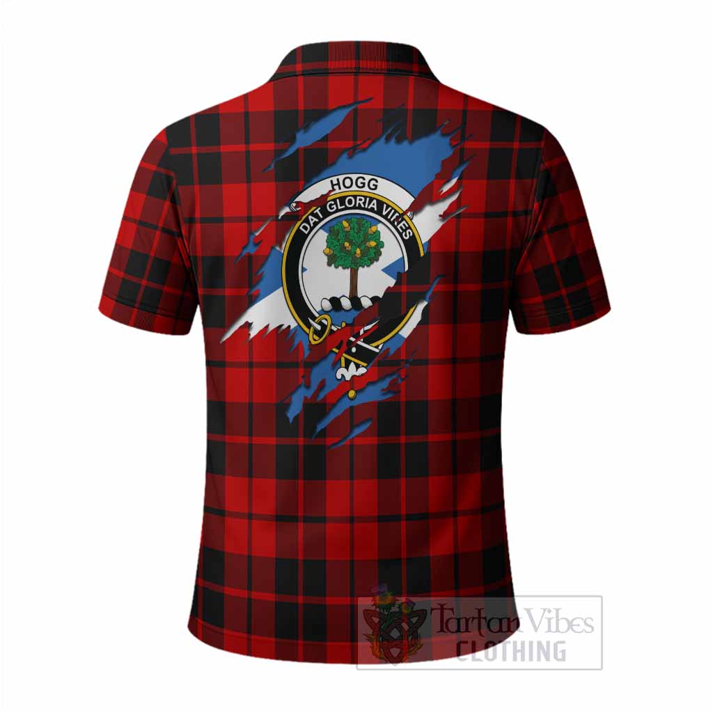 Hogg (Hog) Clan Crest In Me Tartan Polo Shirt Scotland Flag Style