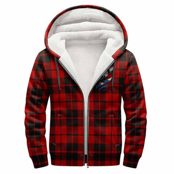 Hogg (Hog) Clan Crest In Me Tartan Sherpa Hoodie Scotland Flag Style