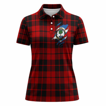 Hogg (Hog) Clan Crest In Me Tartan Women Polo Shirt Scotland Flag Style