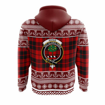 Hogg (Hog) Clan Tartan Christmas Hoodie with Family Crest