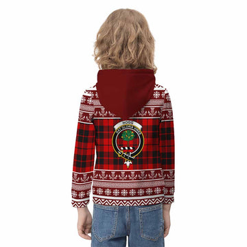 Hogg (Hog) Clan Tartan Christmas Kid Hoodie with Family Crest
