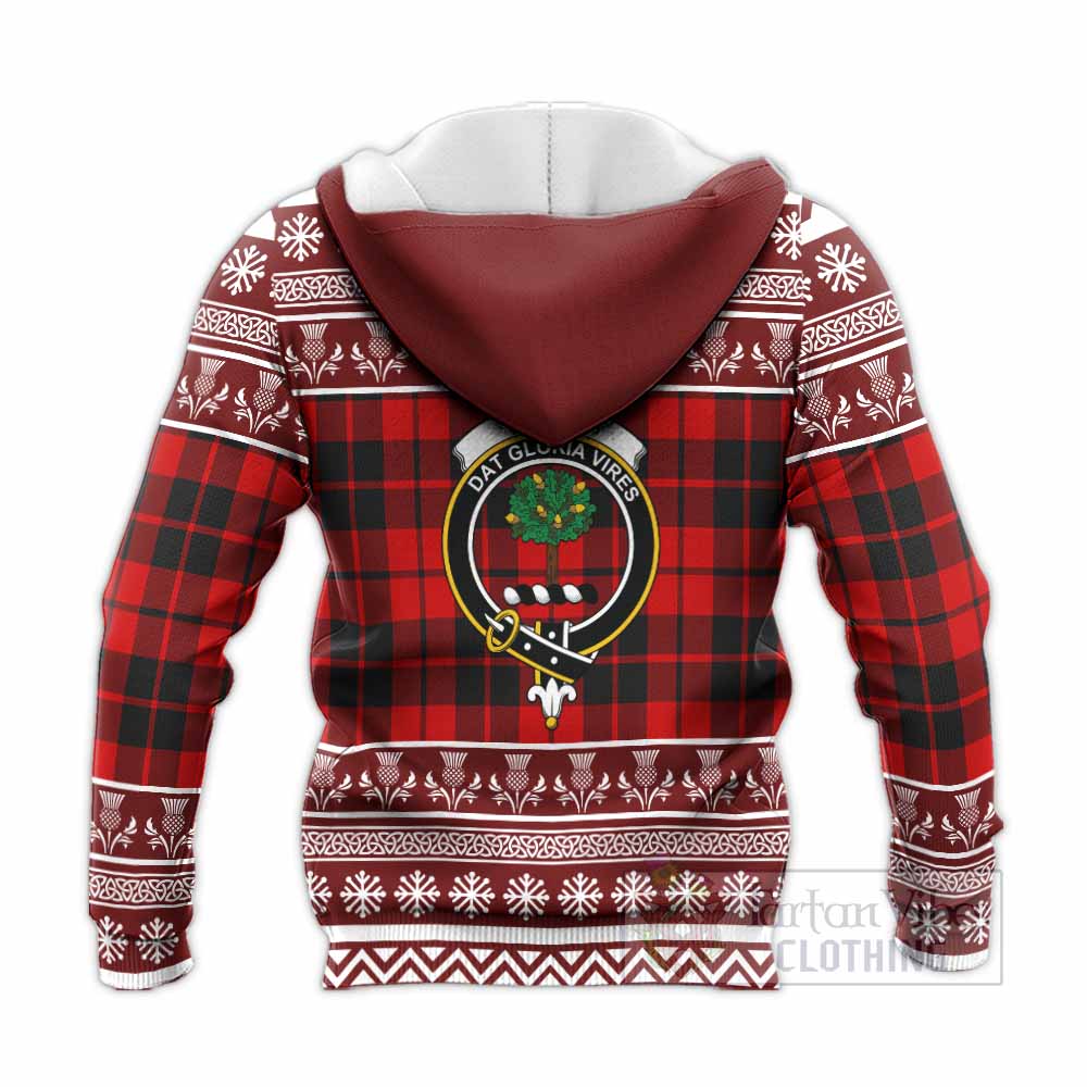 Hogg (Hog) Clan Tartan Christmas Knitted Hoodie with Family Crest - Tartan Vibes Clothing