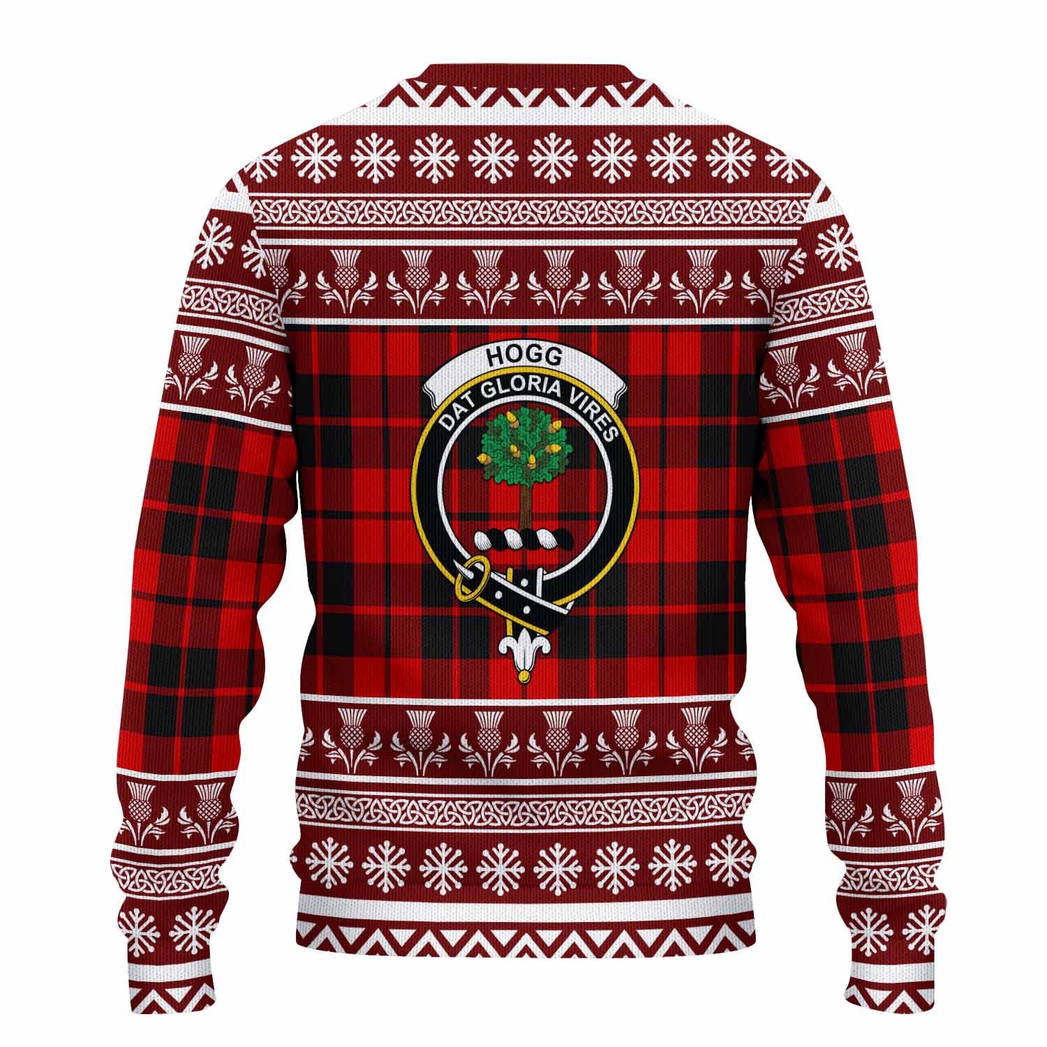 Hogg (Hog) Clan Tartan Christmas Ugly Sweater with Family Crest - Tartan Vibes Clothing