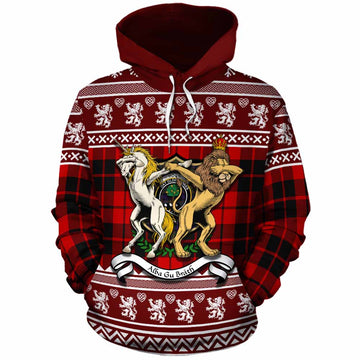 Hogg (Hog) Clan Tartan Crest Christmas Cotton Hoodie Coat of Arms Funny Style