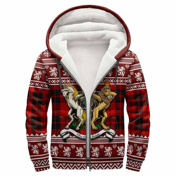 Hogg (Hog) Clan Tartan Crest Christmas Fleece Hoodie Coat of Arms Funny Style