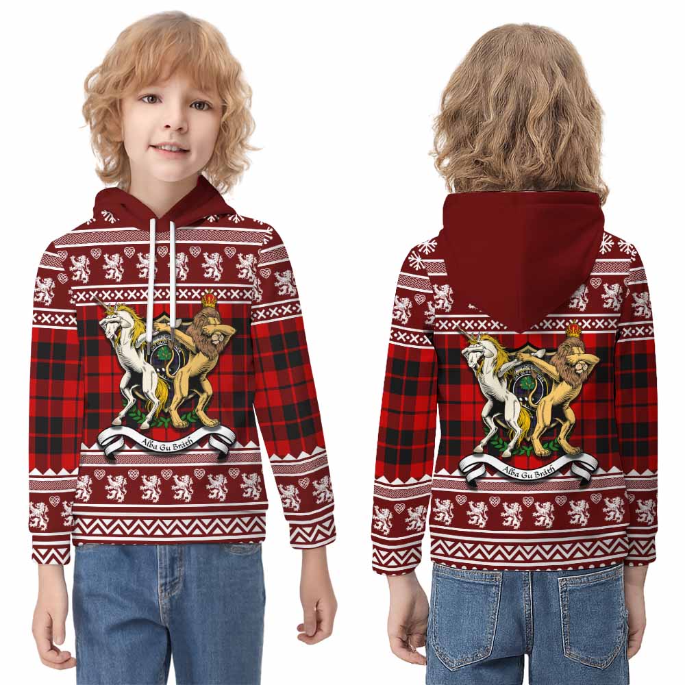 Hogg (Hog) Clan Tartan Crest Christmas Kid Hoodie Coat of Arms Funny Style - Tartan Vibes Clothing