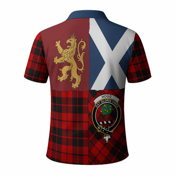 Hogg (Hog) Crest Tartan Polo Shirt with Lion Rampant Saltire Style