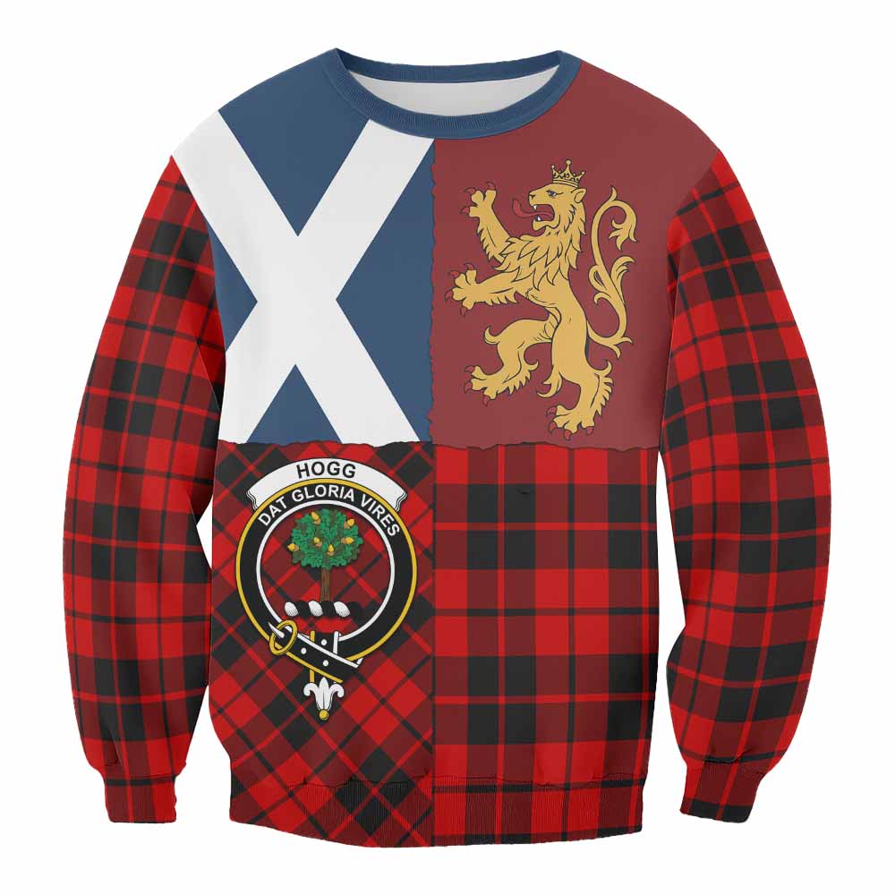 Hogg (Hog) Crest Tartan Sweatshirt with Lion Rampant Saltire Style