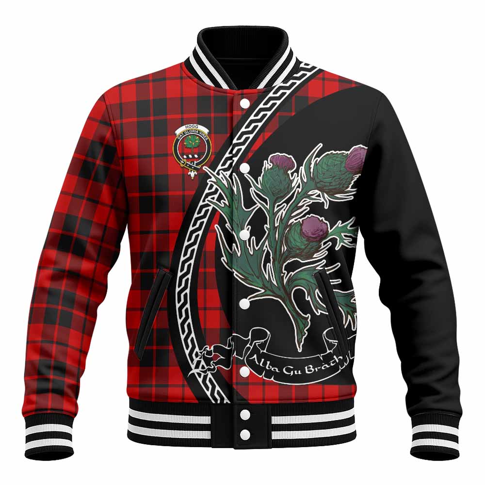 Hogg (Hog) Family Crest Tartan Baseball Jacket Alba Thistle Inspired - Tartan Vibes Clothing