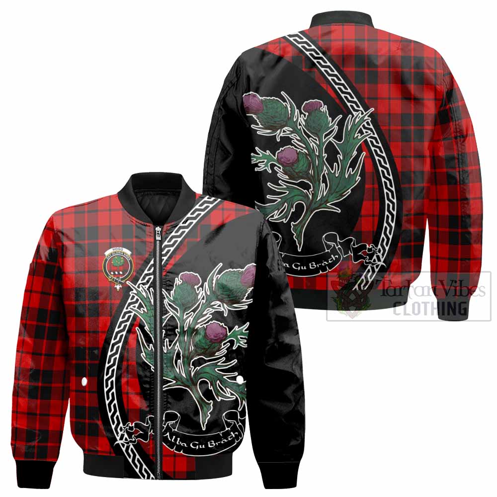 Hogg (Hog) Family Crest Tartan Bomber Jacket Alba Thistle Inspired - Tartan Vibes Clothing