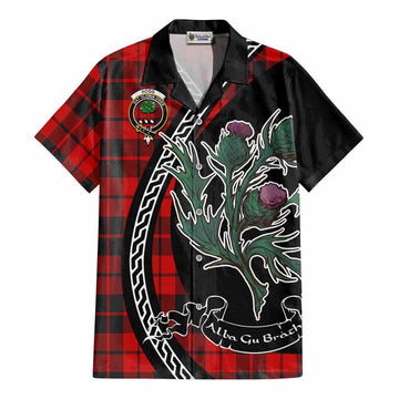 Hogg (Hog) Family Crest Tartan Cotton Hawaiian Shirt Alba Thistle Inspired