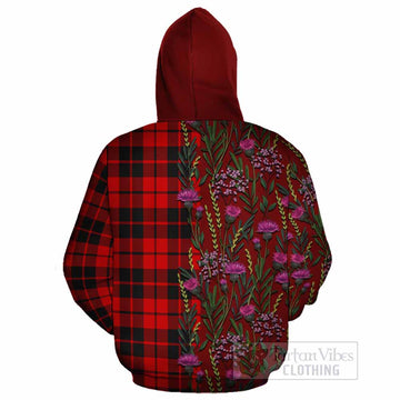 Hogg (Hog) Family Crest Tartan Cotton Hoodie Scottish Thistle Flower Pattern Half Style