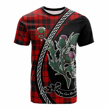 Hogg (Hog) Family Crest Tartan Cotton T-shirt Alba Thistle Inspired