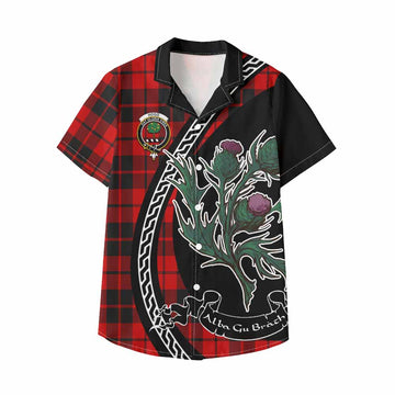 Hogg (Hog) Family Crest Tartan Kid Hawaiian Shirt Alba Thistle Inspired - Tartan Vibes Clothing
