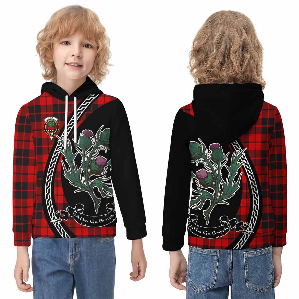 Hogg (Hog) Family Crest Tartan Kid Hoodie Alba Thistle Inspired - Tartan Vibes Clothing
