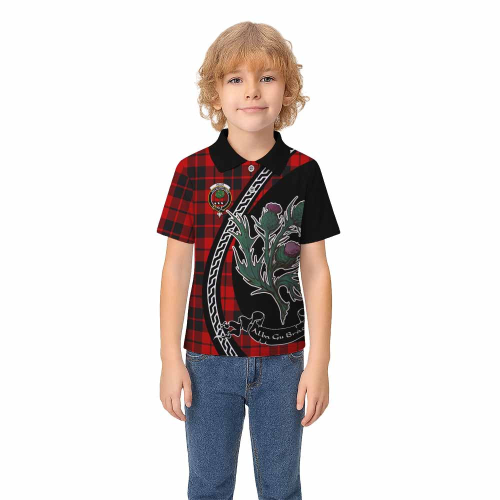 Hogg (Hog) Family Crest Tartan Kid Polo Shirt Alba Thistle Inspired - Tartan Vibes Clothing