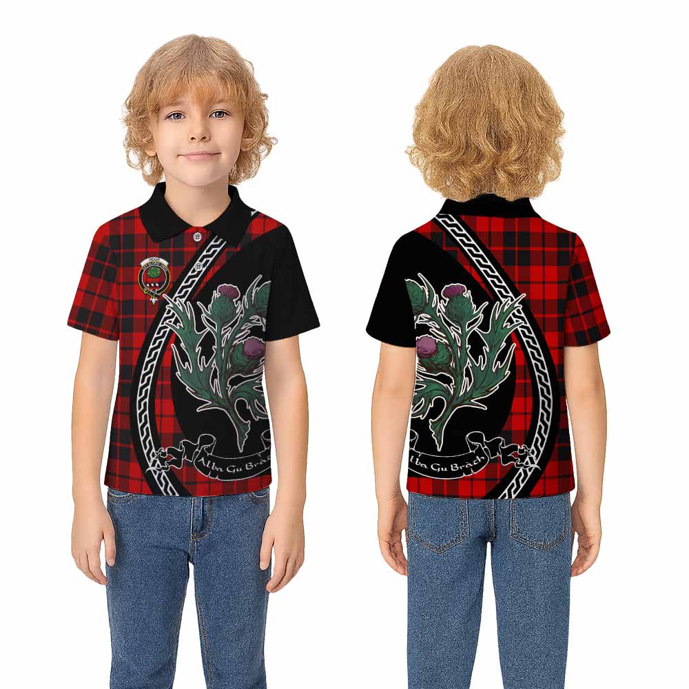Hogg (Hog) Family Crest Tartan Kid Polo Shirt Alba Thistle Inspired - Tartan Vibes Clothing