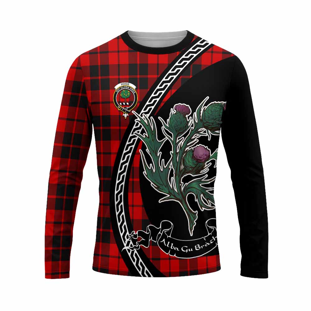 Hogg (Hog) Family Crest Tartan Long Sleeve T-Shirt Alba Thistle Inspired - Tartan Vibes Clothing