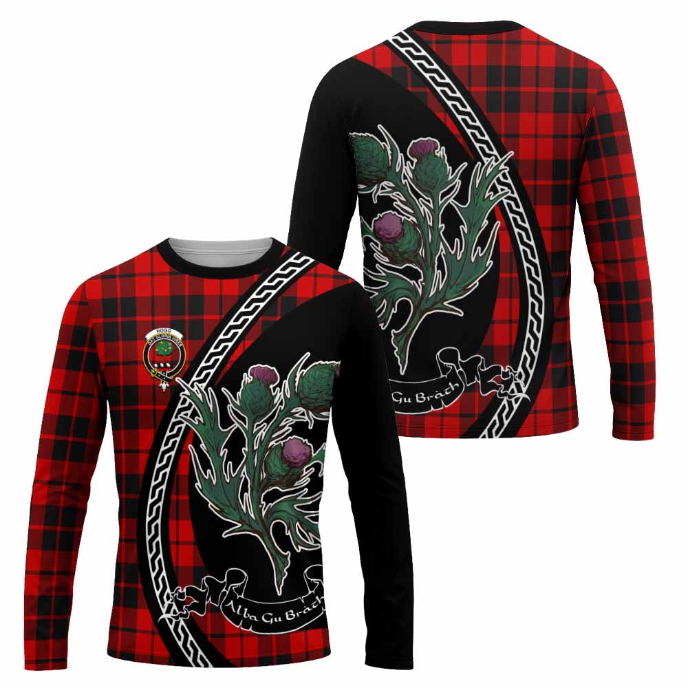 Hogg (Hog) Family Crest Tartan Long Sleeve T-Shirt Alba Thistle Inspired - Tartan Vibes Clothing