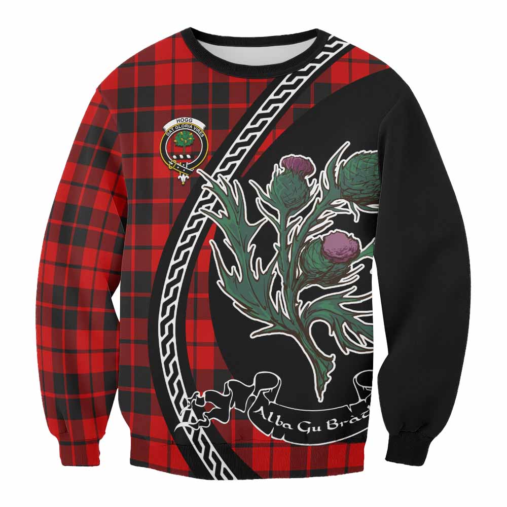 Hogg (Hog) Family Crest Tartan Sweatshirt Alba Thistle Inspired - Tartan Vibes Clothing