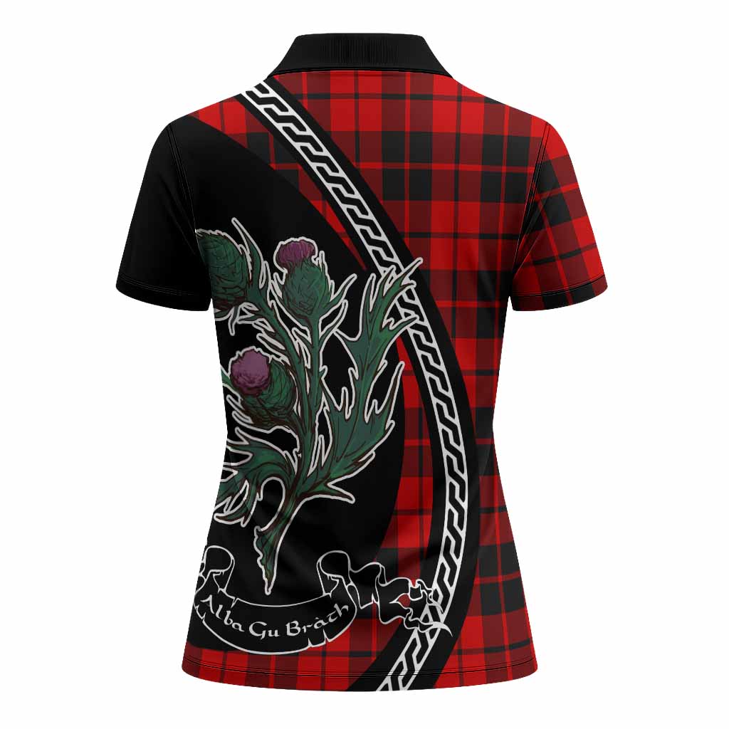 Hogg (Hog) Family Crest Tartan Women Polo Shirt Alba Thistle Inspired - Tartan Vibes Clothing
