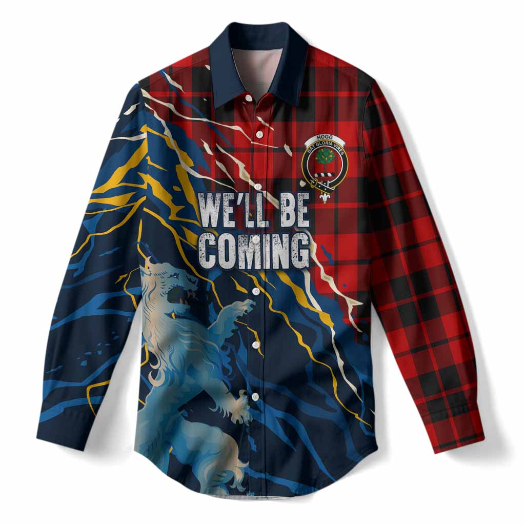 Hogg (Hog) Scotland Tartan Women Casual Shirt WC2026 Football - We'll Be Coming