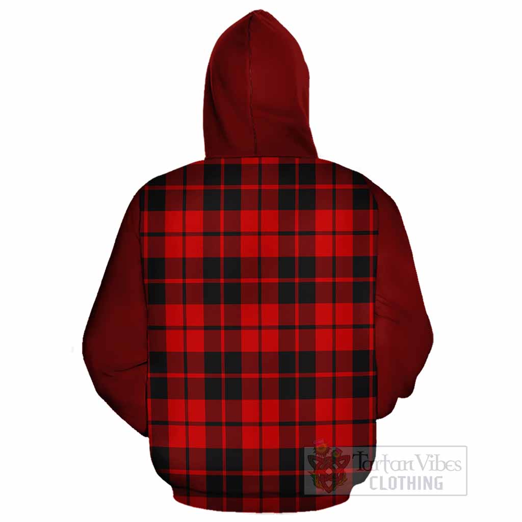 Hogg (Hog) Tartan Accent Cotton Hoodie with Family Crest