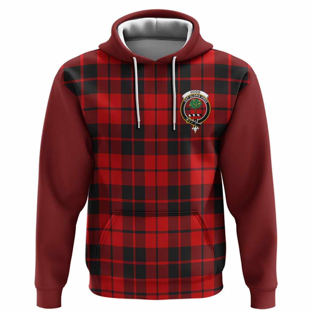 Hogg (Hog) Tartan Accent Hoodie with Family Crest
