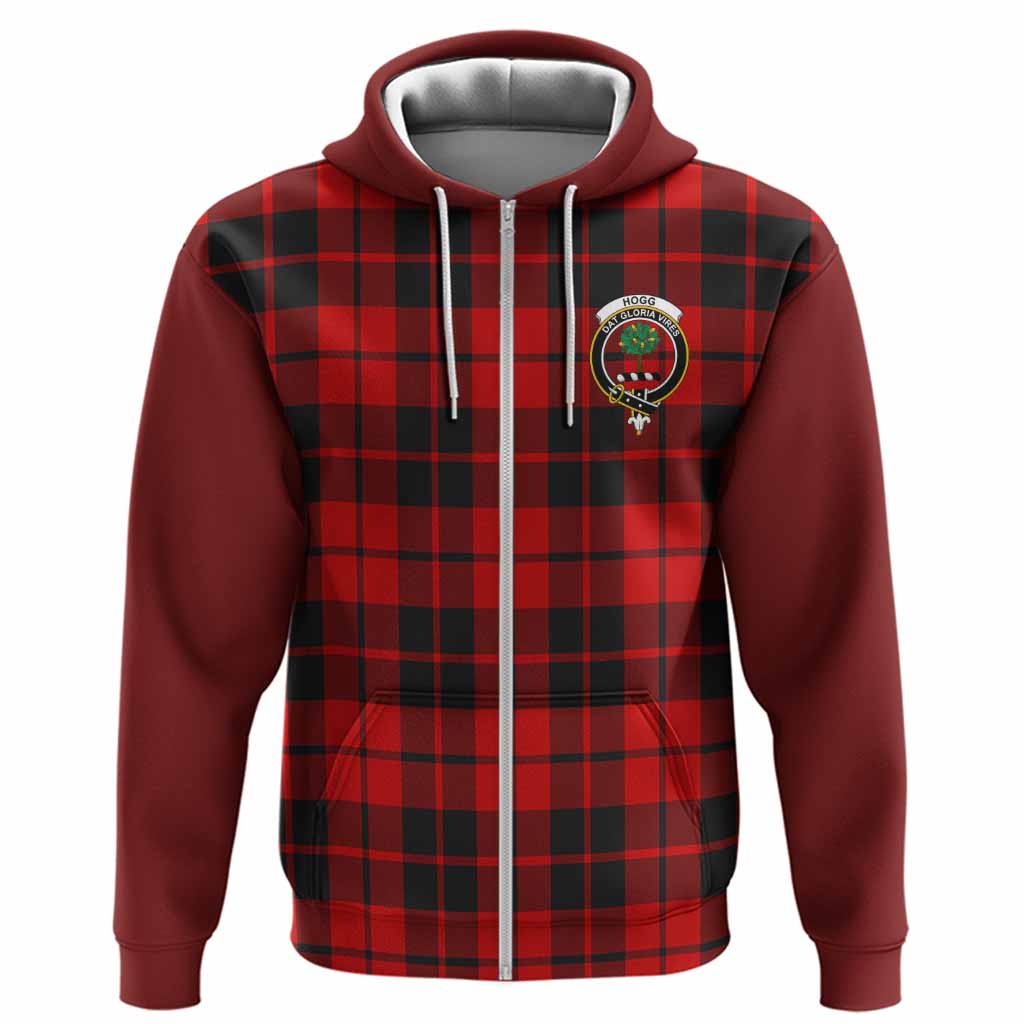 Hogg (Hog) Tartan Accent Hoodie with Family Crest