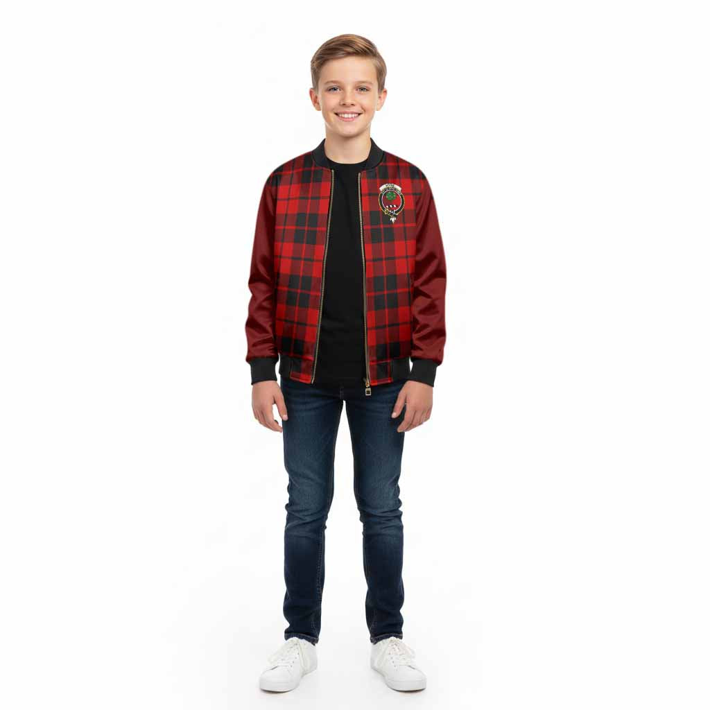 Hogg (Hog) Tartan Accent Kid Bomber Jacket with Family Crest