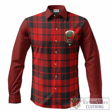 Hogg (Hog) Tartan Accent Long Sleeve Button Shirts with Family Crest