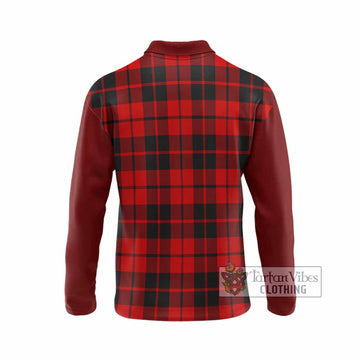 Hogg (Hog) Tartan Accent Long Sleeve Polo Shirt with Family Crest