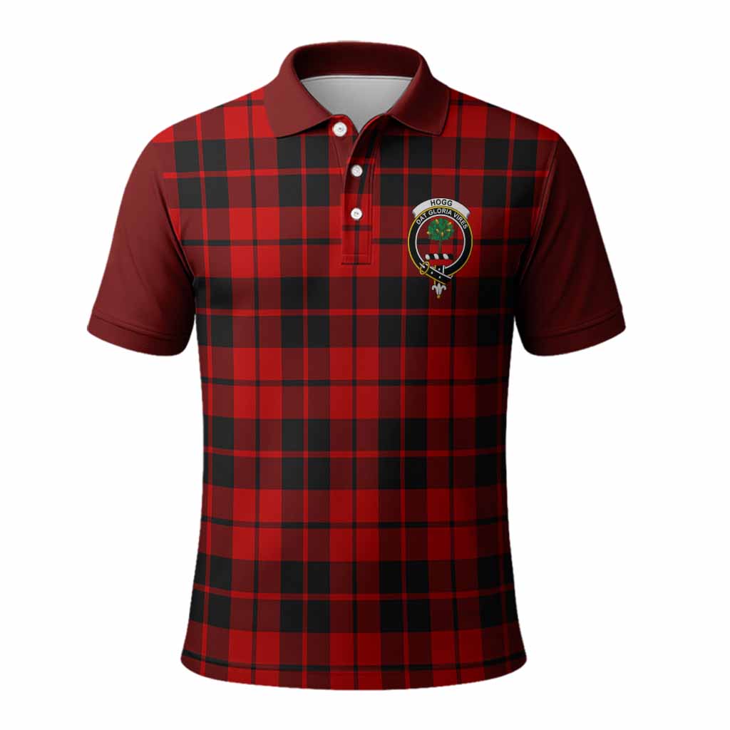 Hogg (Hog) Tartan Accent Polo Shirt with Family Crest