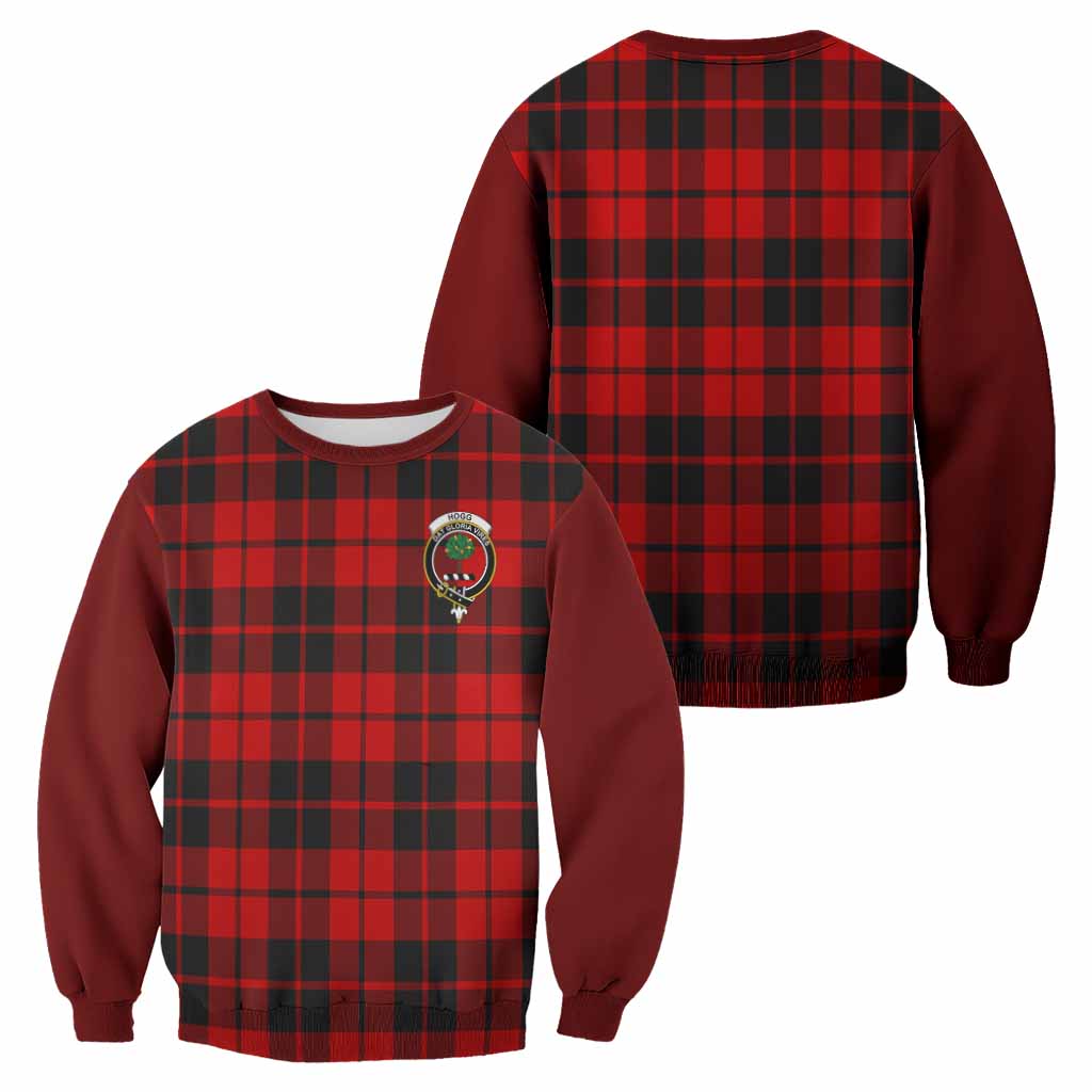 Hogg (Hog) Tartan Accent Sweatshirt with Family Crest