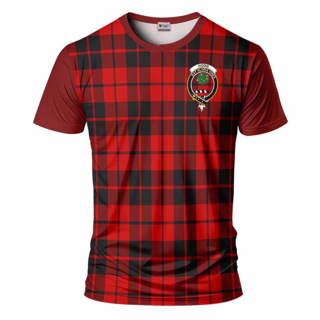 Hogg (Hog) Tartan Accent T-Shirt with Family Crest