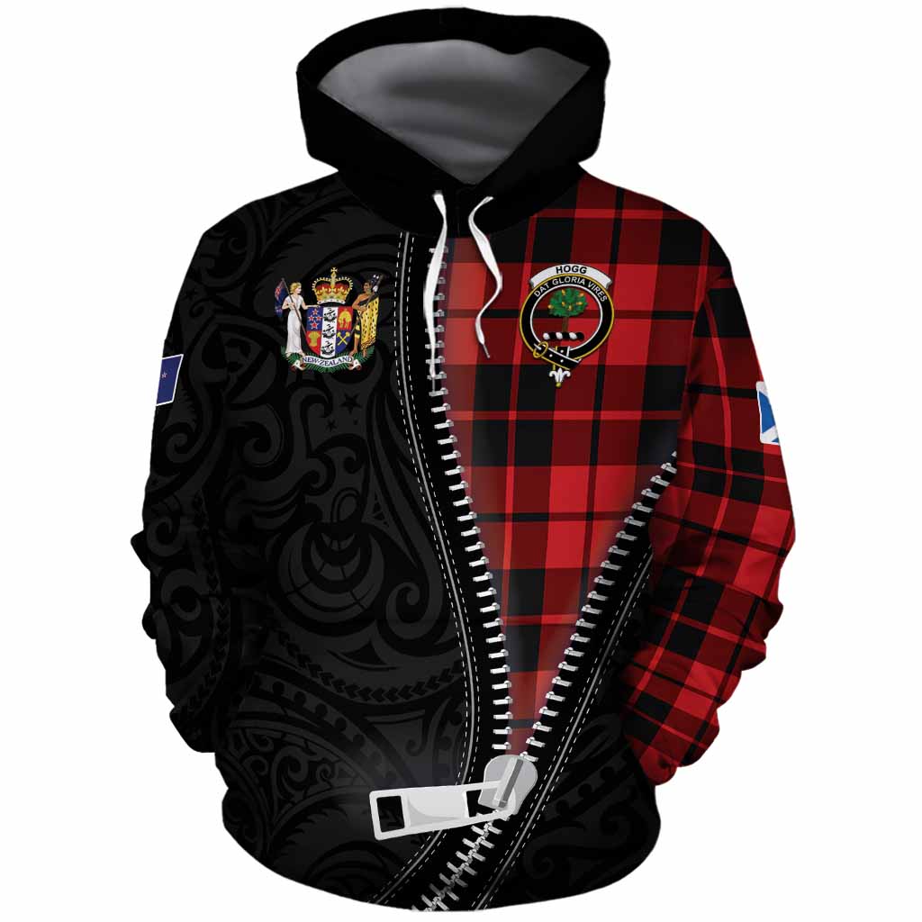 Hogg (Hog) Tartan Cotton Hoodie New Zealand Pattern Unique Zipper Stylized