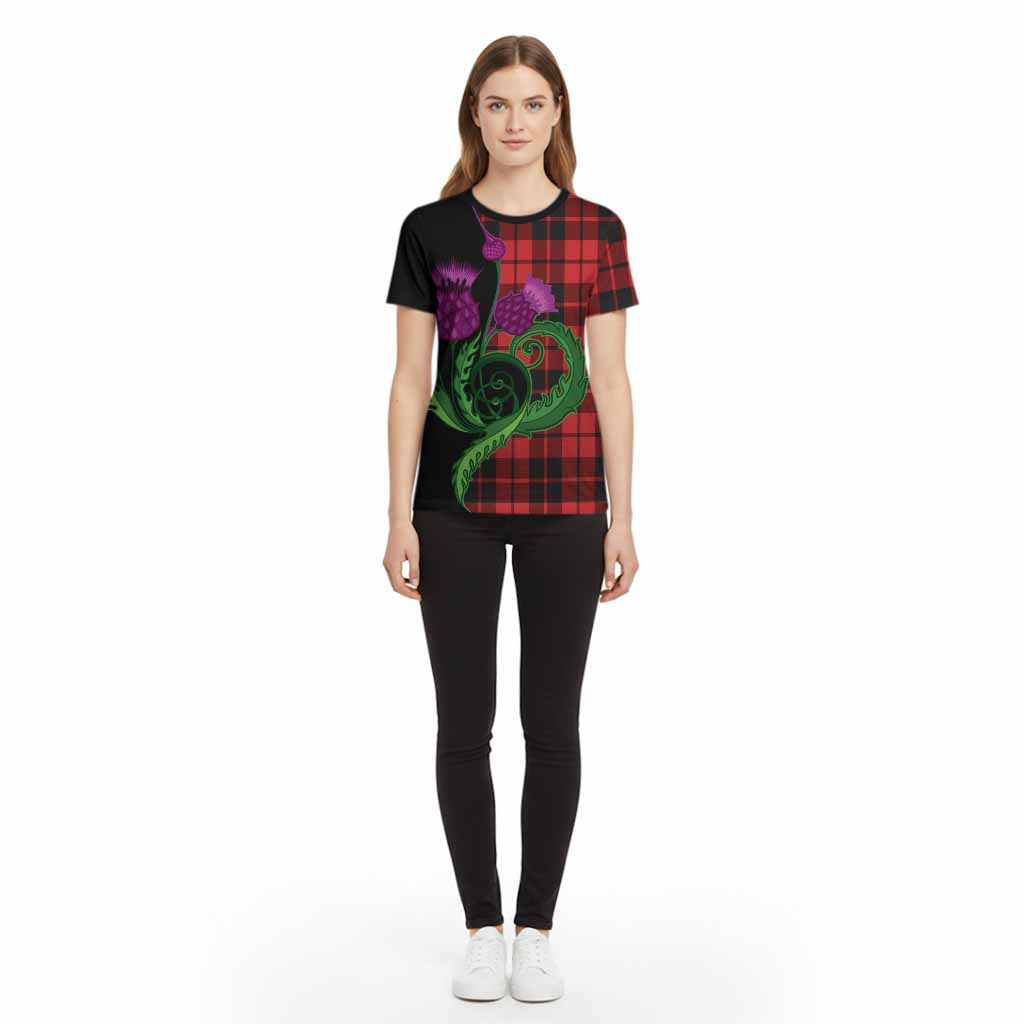 Hogg (Hog) Tartan Cotton T-shirt Traditional Scottish Thistle