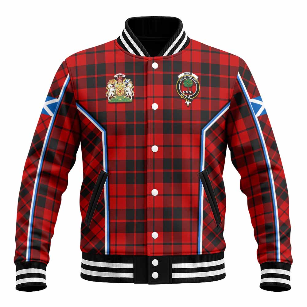 Hogg (Hog) Tartan Crest Baseball Jacket Scotland Coat of Arm Flag Style - Tartan Vibes Clothing