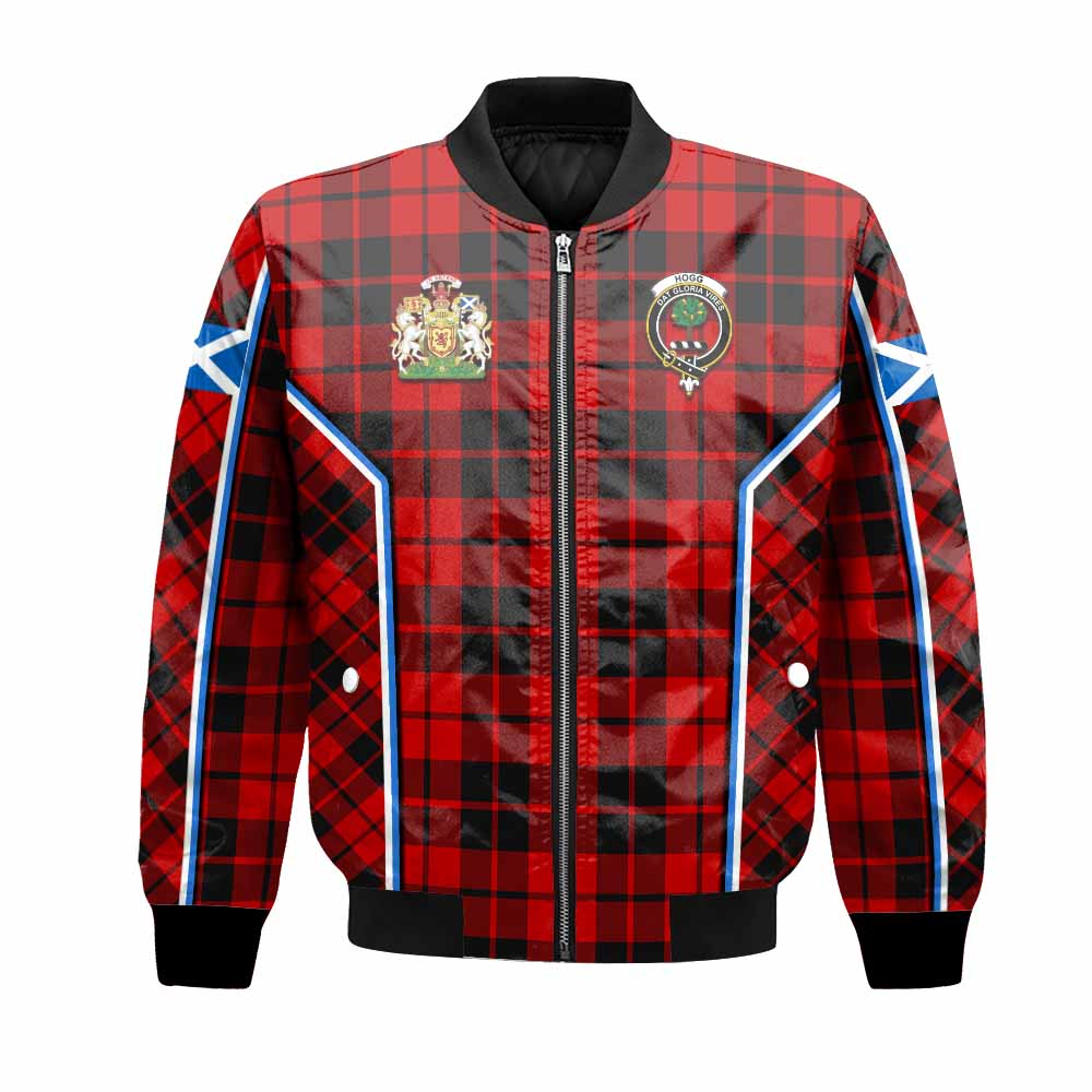 Hogg (Hog) Tartan Crest Bomber Jacket Scotland Coat of Arm Flag Style - Tartan Vibes Clothing