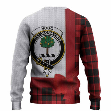 Hogg (Hog) Tartan Crest Christmas Christmas Ugly Sweater Highland Cow Bagpipes Coquette Bow Style