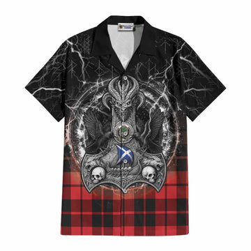 Hogg (Hog) Tartan Crest Cotton Hawaiian Shirt Celtic Odin's Raven Legacy