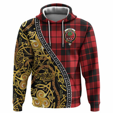 Hogg (Hog) Tartan Crest Hoodie Celtic Knot and Triple Trickle Spiral Symbols