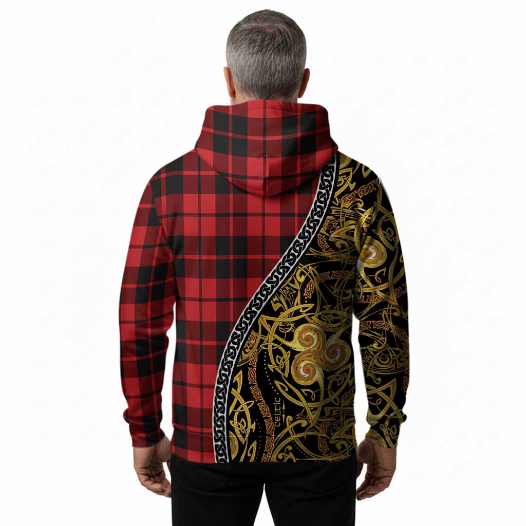 Hogg (Hog) Tartan Crest Hoodie Celtic Knot and Triple Trickle Spiral Symbols