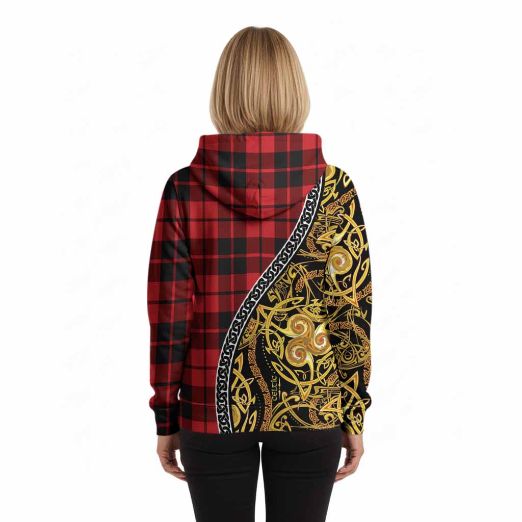 Hogg (Hog) Tartan Crest Hoodie Celtic Knot and Triple Trickle Spiral Symbols