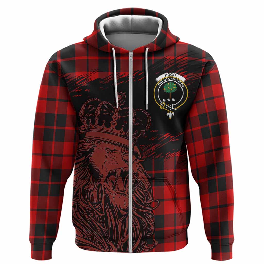 Hogg (Hog) Tartan Crest Hoodie Crowned Lion Heritage Style