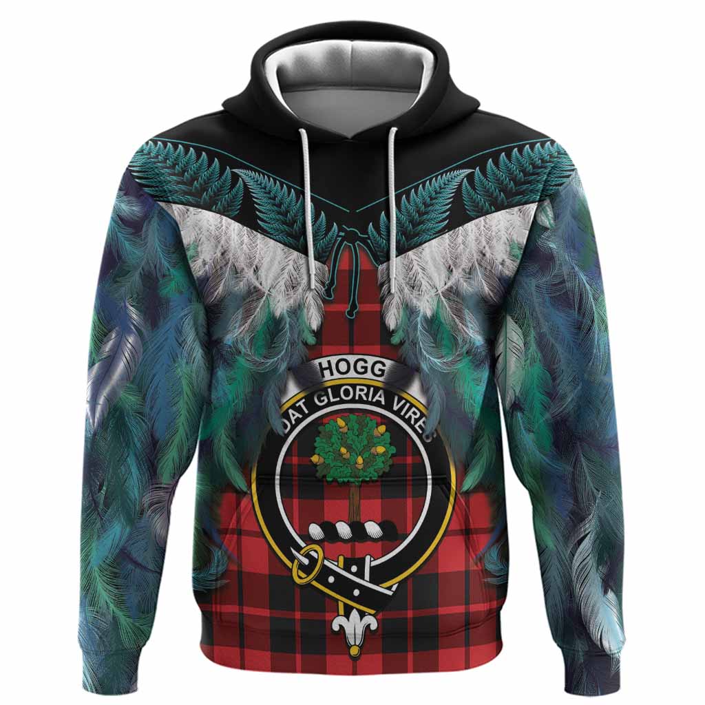 Hogg (Hog) Tartan Crest Hoodie New Zealand Maori Korowai Cloak