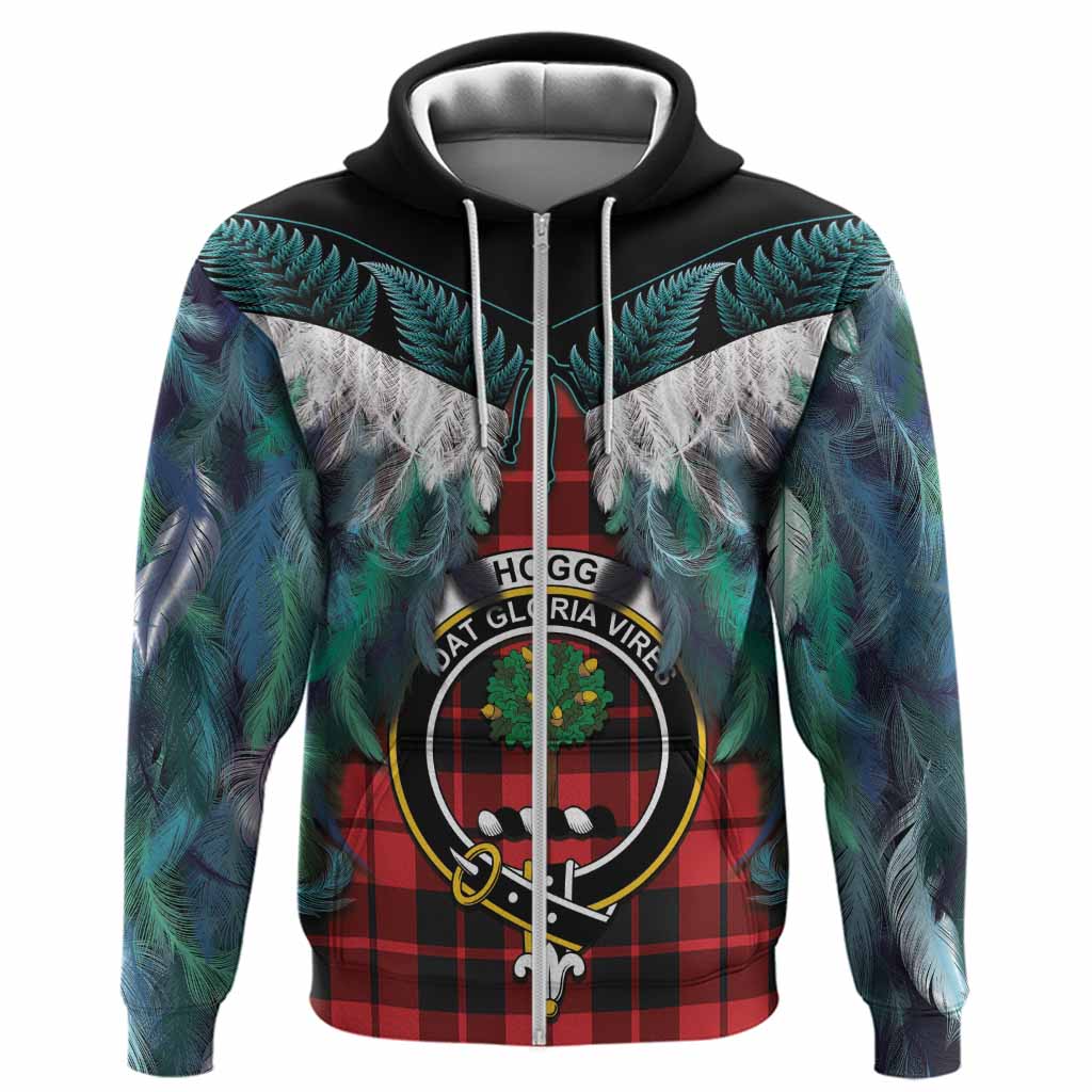Hogg (Hog) Tartan Crest Hoodie New Zealand Maori Korowai Cloak