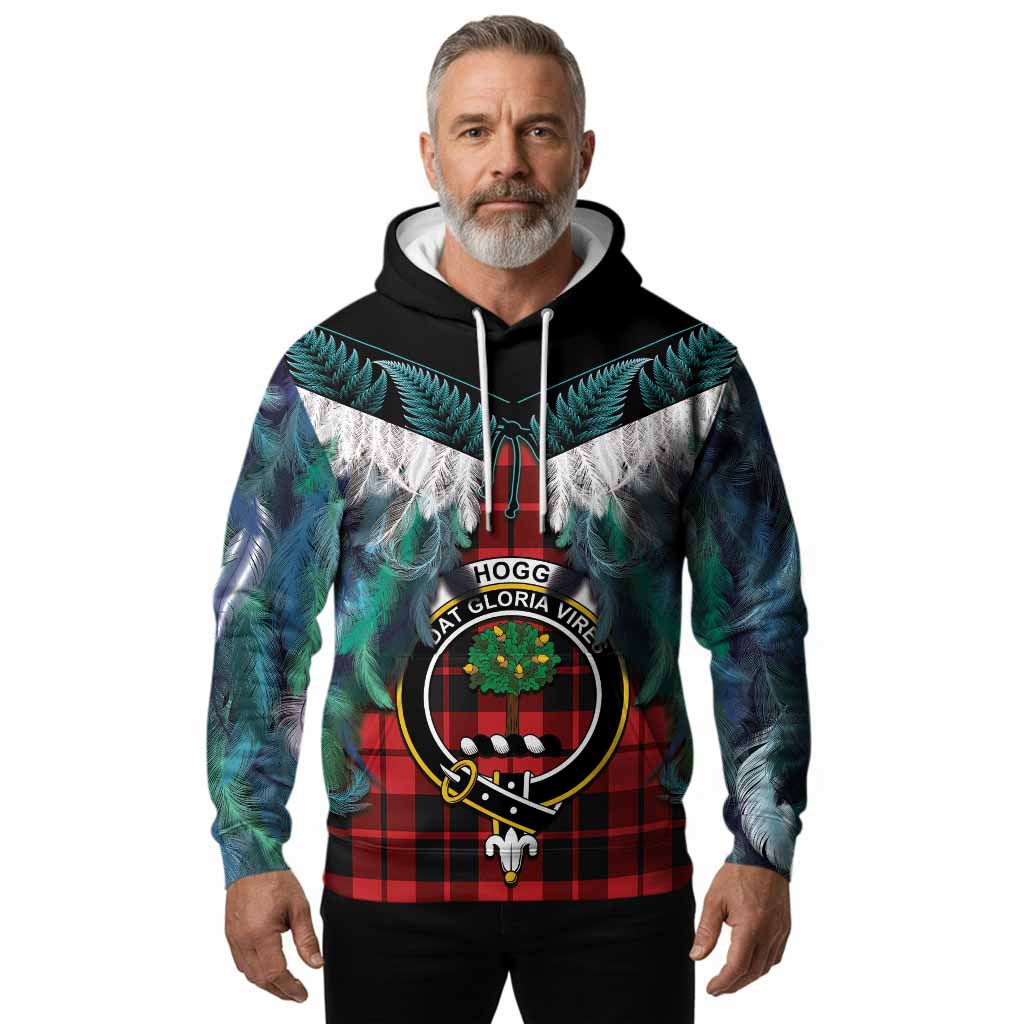 Hogg (Hog) Tartan Crest Hoodie New Zealand Maori Korowai Cloak