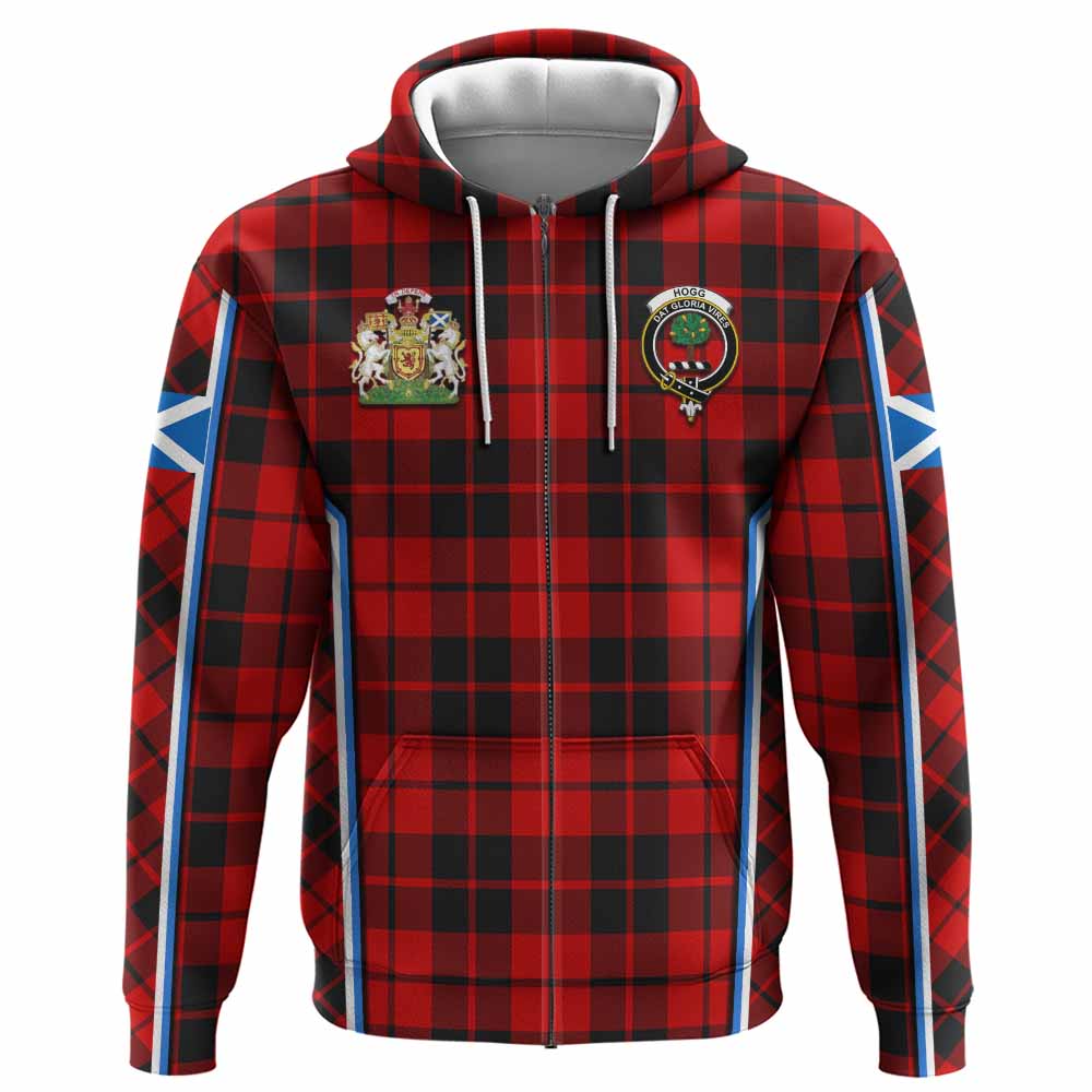 Hogg (Hog) Tartan Crest Hoodie Scotland Coat of Arm Flag Style - Tartan Vibes Clothing