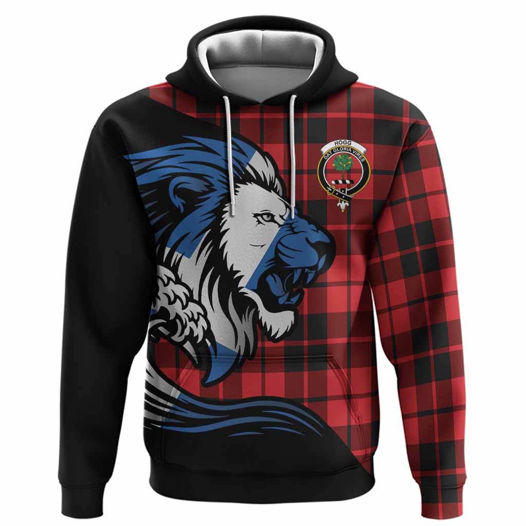 Hogg (Hog) Tartan Crest Hoodie Scottish Golden Lions Wave Flow